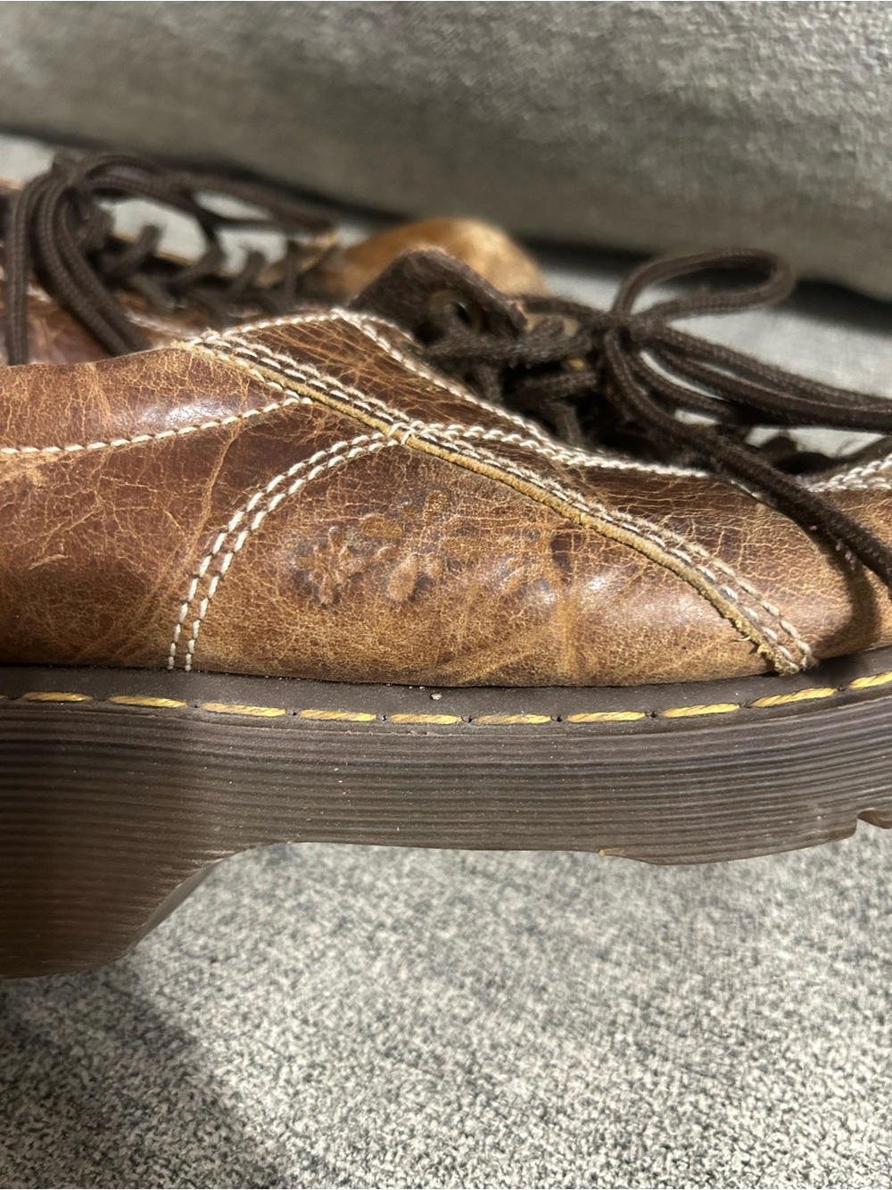 Vintage Dr. Martens 12283 Daisy Chunky Platform Y2K Oxford Women’s 9 - Picture 4 of 10